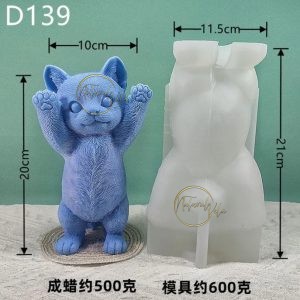 Molde gato alzado las patitas D139