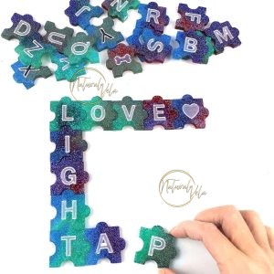 Molde letras de abecedario rompecabezas DJ-031