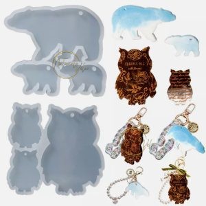 Molde colgantes de oso y búho DJ-1085