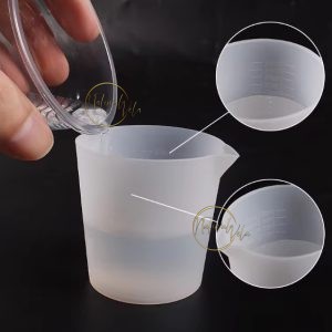 Vaso medidora de silicona transparente con escala 50ml DJ-189