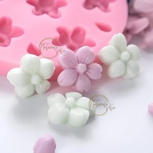 Molde de flor pétalos y hojas pequeñas NV3344
