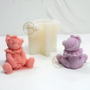 Molde oso con vestido de niña RS1-6269