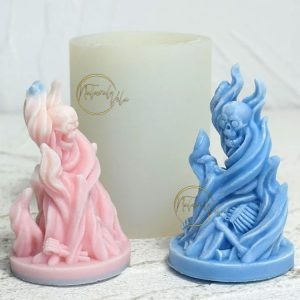 Molde calavera en llamas RS1-4688