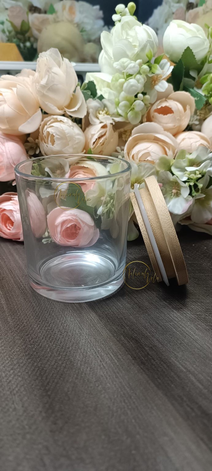 4 Tarros De Vidrio Para Velas Con Tapa De Bambú, 200 Ml - Reutilizables Para Cera, Cosmética, Especias
