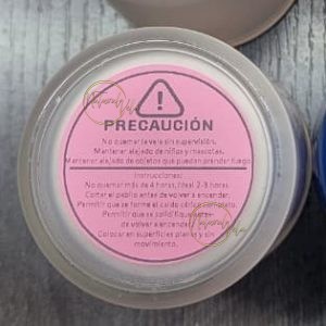 Etiquetas de seguridad adhesivas para velas (1 unidad) - Rosado