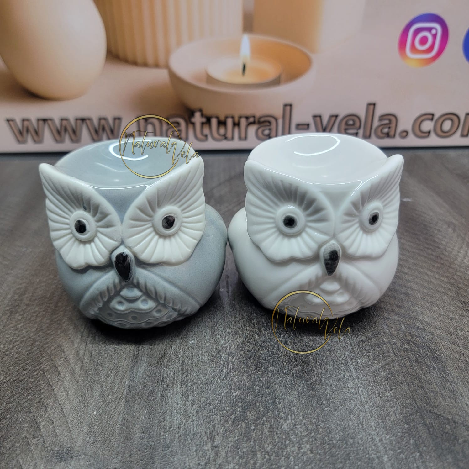 Quemadores de cera de buho pequeños