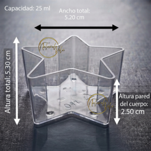Envase acrílico forma estrella
