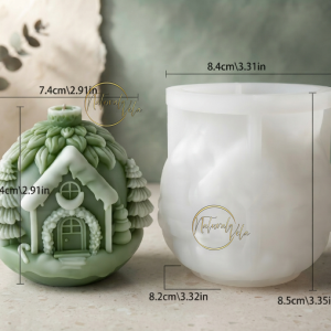Molde casa de navidad en esfera RS1-7561