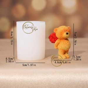 Molde oso con ramo de flores RS1-8259