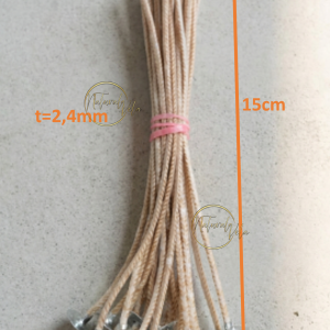 Mechas ecologicas enceradas 15cm #25 (Pack 25 ud.)