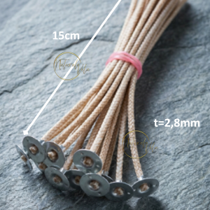 Mechas ecologicas enceradas 15cm #45 (Pack 25 ud.)