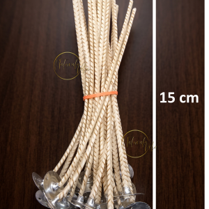 Mechas ecologicas enceradas 15cm #80 (Pack 25 ud.)