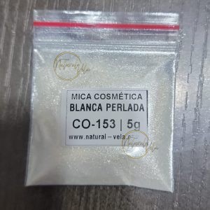 Micas cosméticas perlada (5g) - #CO-153 Blanca Perlada