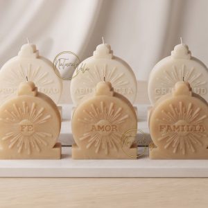 Molde para vela de los deseos bombillo NV386 (✨ Prosperidad 🍀 Abundancia 🙏 Gratitud 👨👩👧👦 Familia ❤️ Amor 🕊️ Fe)