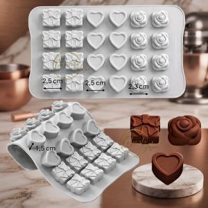 Molde regalo, corazones, flores RS1-401